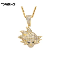 tophiphop new hip hop cartoon anime character pendant gold silver trend accessories exquisite gift