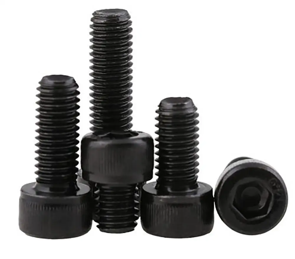 

DIN912 Black Hex Hexagon Socket Cap Head Screws Full/Half Thread Allen Bolts Grade 12.9 Carbon Steel M1.4 M1.6 M2 M2.5 M3 M4