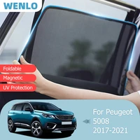 for peugeot 5008 2017 2021 front windshield car sunshade side window blind sun shade magnetic indoor visor mesh curtain cover