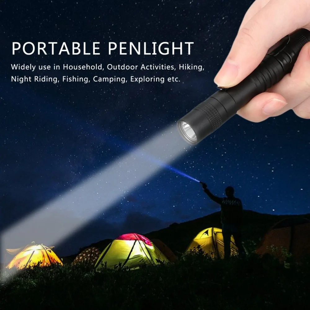 

LED Flashlight Torch Portable Mini Pocket Penlight Waterproof Q5 2000LM Aluminum Alloy 1 Switch Mode Light for Hunting Camping