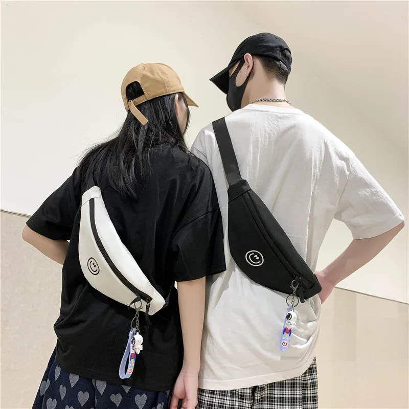 Дамская поясная сумка модная сумочка нейлоновая нагрудная через плечо с