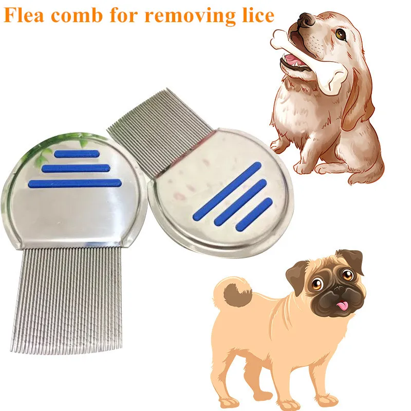 

Pet Hair Lice Comb Dog Cat Massage Stainless Steel Brushes Dust Removal Hair Removal Shedding Pin Pet Hair Tool