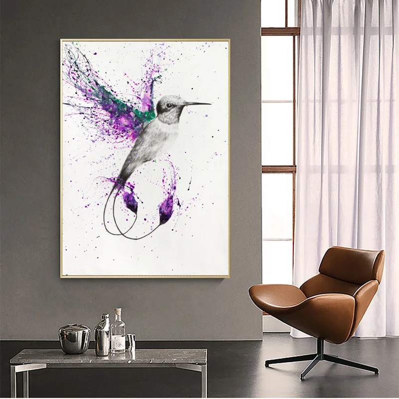 

Flying Birds Color Animal Abstract Wings Canvas Painting Modern Posters And Prints Wall Art Pictures For Living Room Home Decor