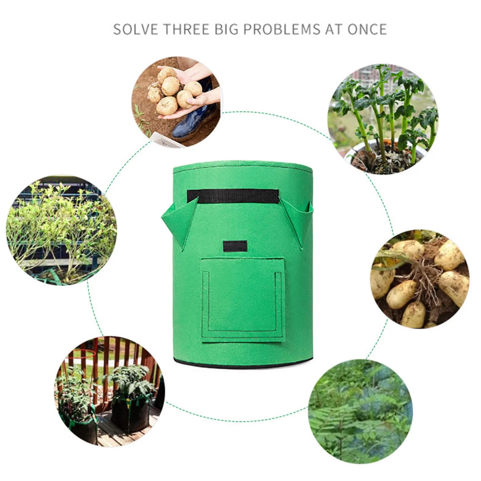 

Plant Grow Bags Home Garden Potato Pot Greenhouse Vegetable Growing Bags Moisturizing Jardin Vertical Garden Bag Tools