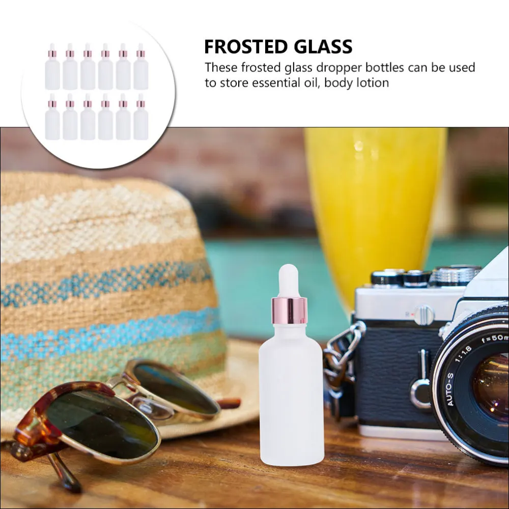 

15pcs Essential Oil Bottle Glass Dispenser Bottle Empty Glass Dropper Container