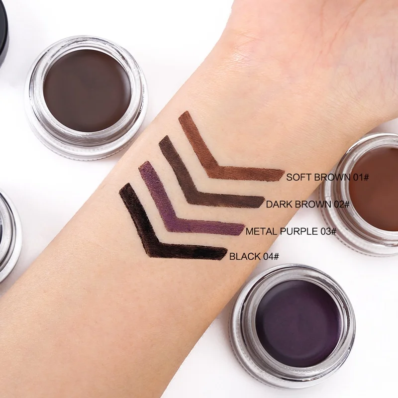 4 цвета гелевая ровная кисточка для подведения глаз Макияж мерцающий матовый