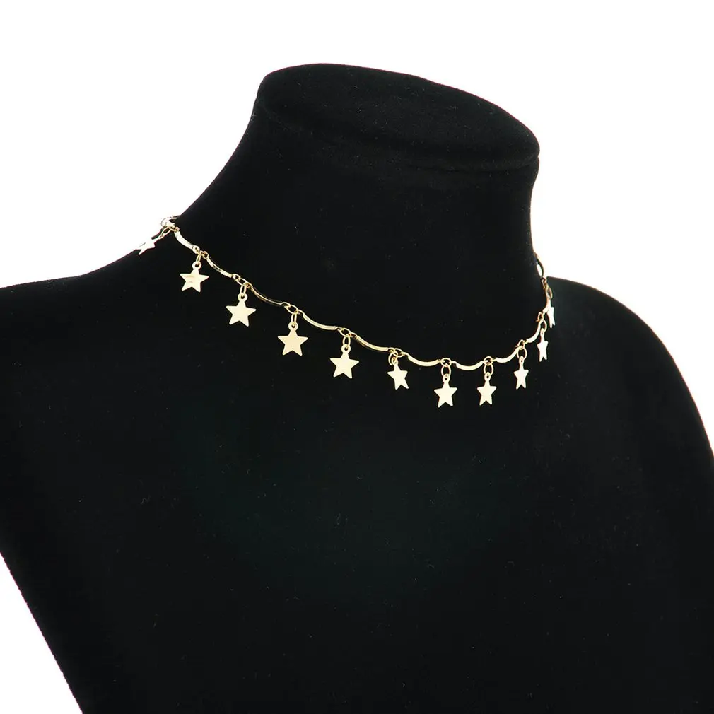 Star Necklace Women Choker Necklaces Clavicle Pendant Collier Femme Chain collares 2019 Fashion Jewelry gifts for dropshipping | Украшения