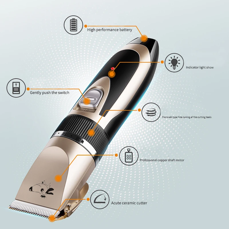 Триммер для собак и кошек Аккумуляторный аппарат с низким уровнем шума удаление