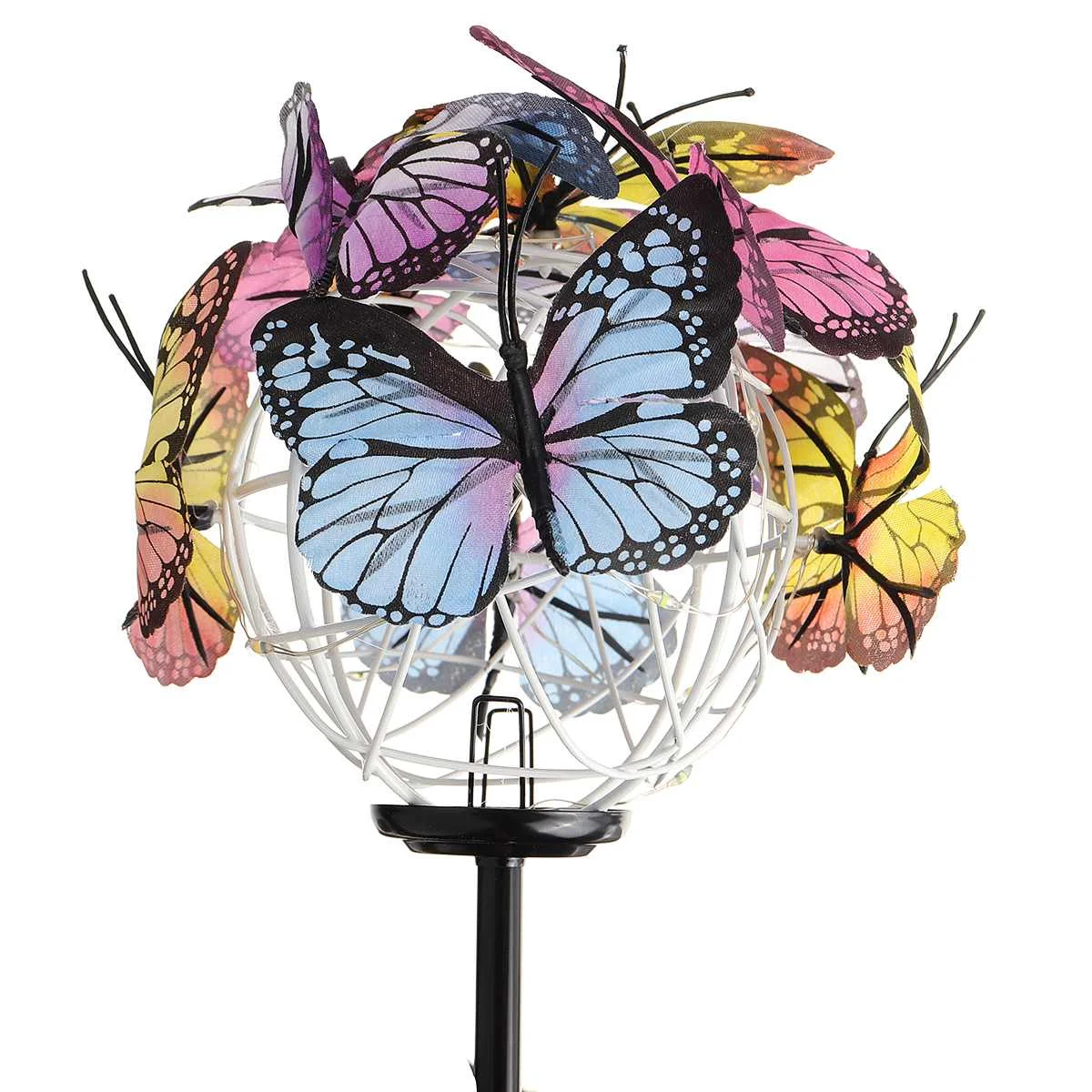 

Flashlight Butterfly Backyard Pathway Decoration Durable Auto Light Up Solar Powered Yard Lamp Garden Room Lighting Lawn Decorat