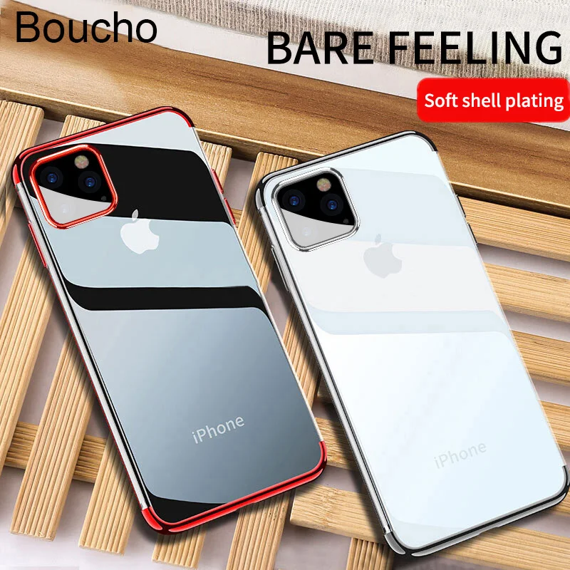 Чехол для iPhone 11 с лазерным покрытием роскошный мягкий прозрачный чехол из ТПУ Pro X