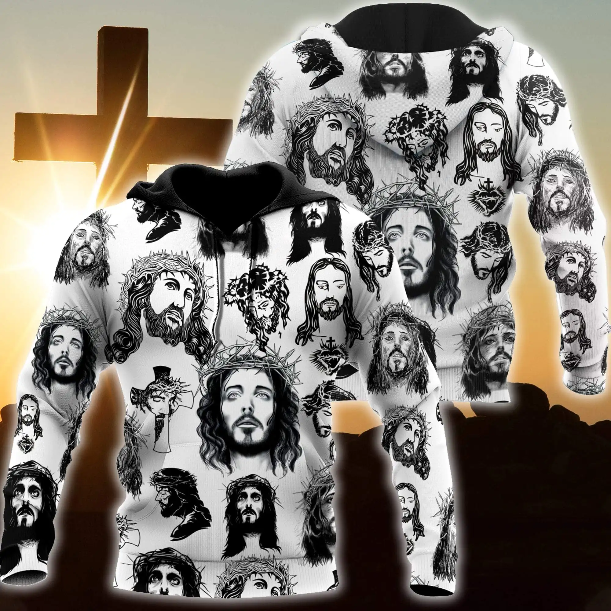 

Premium Jesus Men Women 3d Hoodies Brand Sweatshirts Jackets Quality Pullover Fashion Tracksuits Streetwear