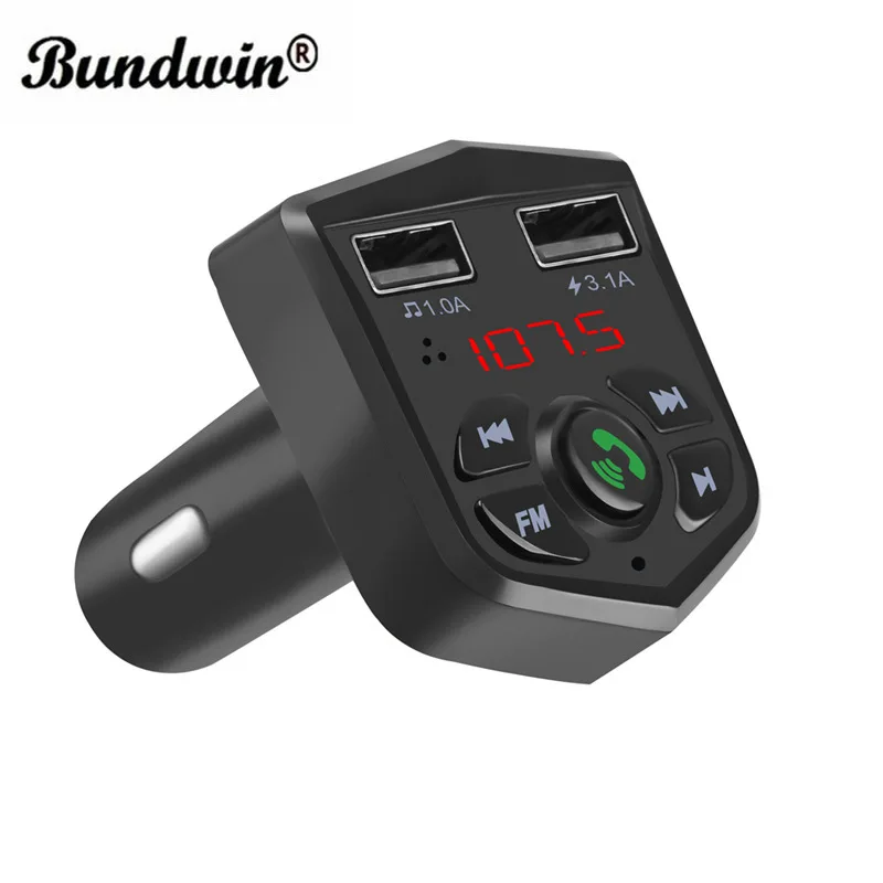 Bundwin 803E Bluetooth 5 0 автомобильный комплект громкой связи FM передатчик 3.1A двойное
