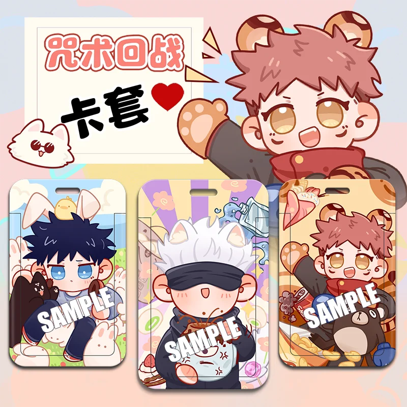 

Anime Jujutsu Kaisen Fushiguro Megumi Cartoon Cute Bus Card Case Keychain Cosplay Student Pendant Cartoon Key rings Xmas Gifts