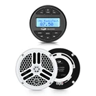 Автомобильный MP3-плеер с Радио стерео приемник Bluetooth, FMAM, для жилого автофургона, UTV, ванны, яхты, 6,5 дюйма, 2-полосная, морская, водонепроницаемая колонка