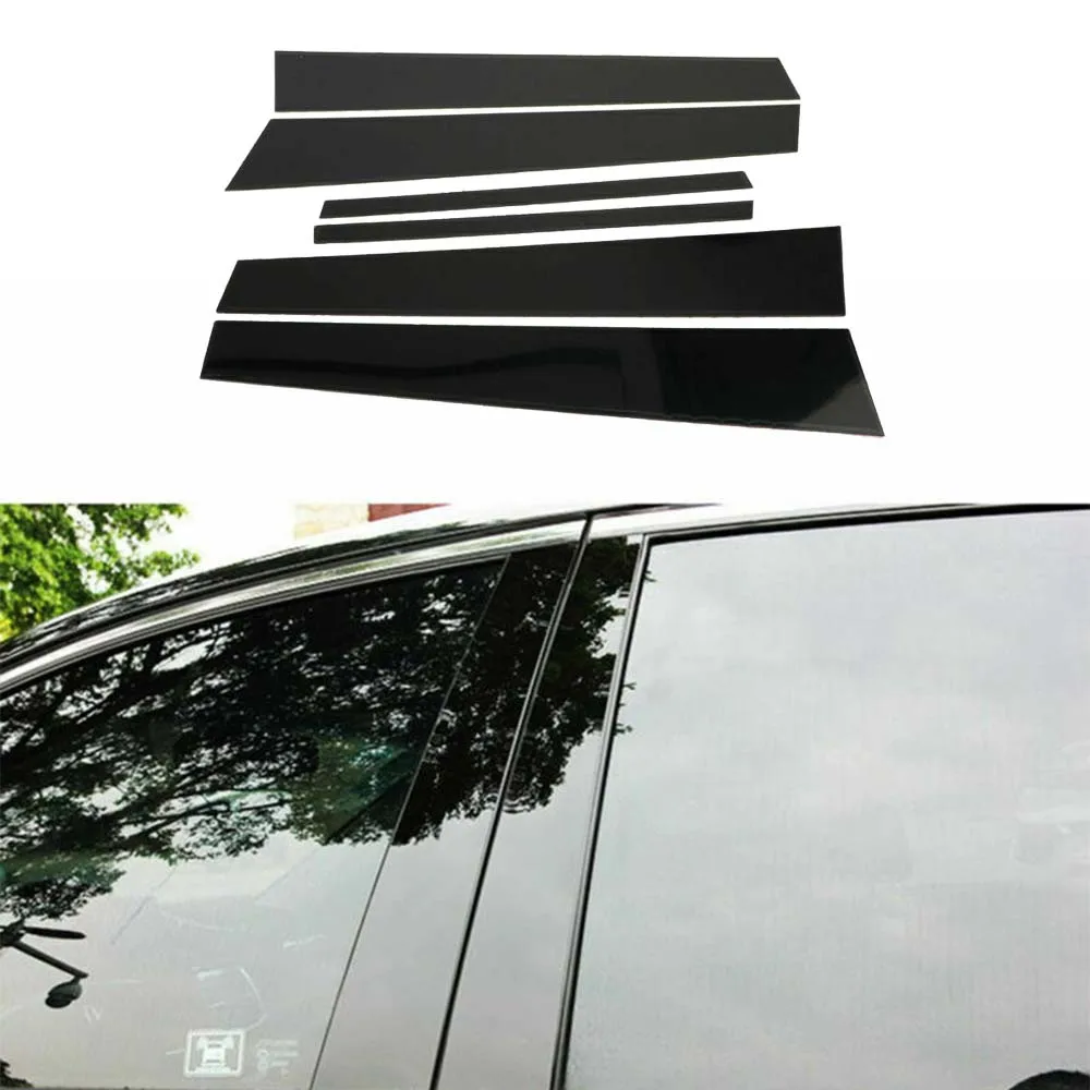 

Black Pillar Posts 6pcs Cover Door Trim Window Decal For Honda Accord 2008-2012 6pcs/Set Decoration Cover Trims2