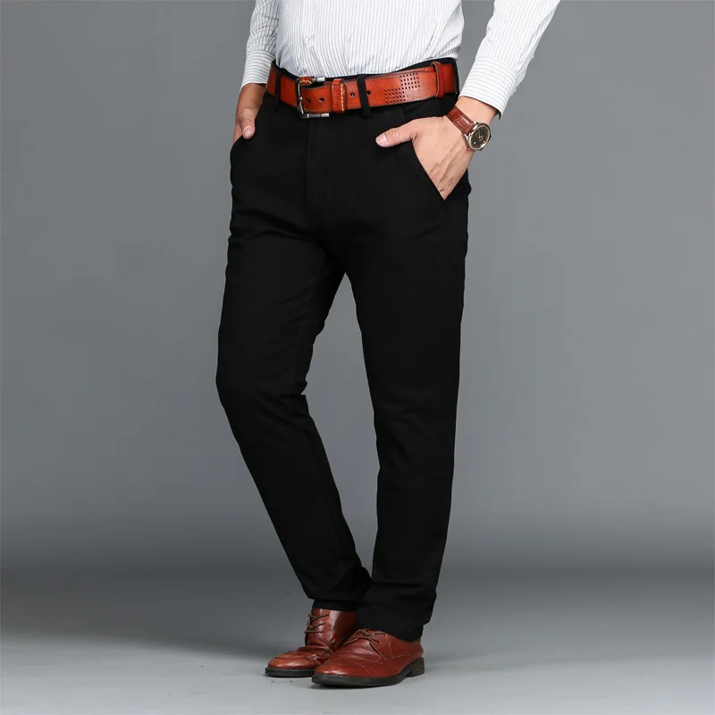 Брюки мужские классические стрейчевые брендовые деловые штаны прямые длинные