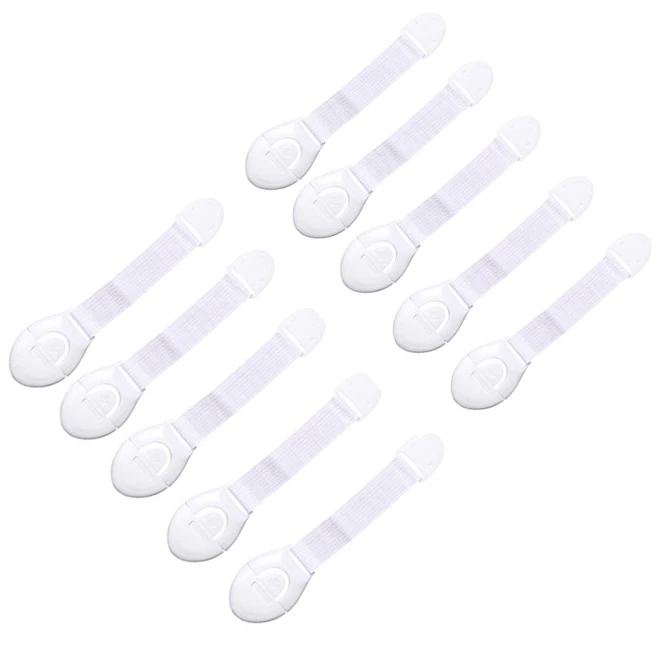 10pcs white 10 шт. защита для безопасности детей замок для шкафа пластиковая защита для детей блокировка от дверей ящиков - Цвет: 10pcs white