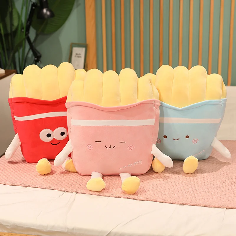 Плюшевые игрушки в виде вкусной картошки фри 3 цвета плюшевая подушка мягкая