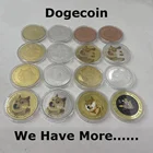 Позолоченные монеты Dogecoin, Крипто-золотые памятные монеты с рисунком собаки, аниме, сувенирная коллекция, монета Шиба-ину