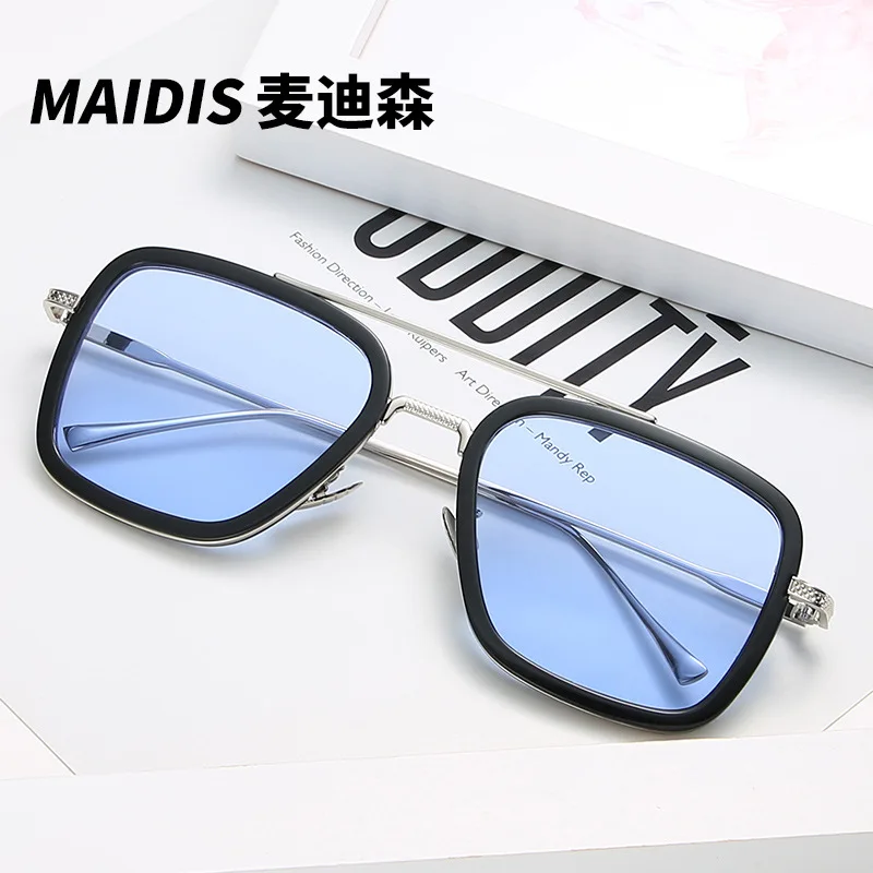 

Tony Stark Glasses Men Women Sunglasses Square Shades Vintage Steampunk Sunnglases Outdoor Sport Fishing Glasses UV400