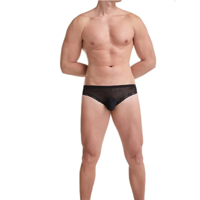 Мужские Клубные Соблазнительные трусы-брифы из ледяного шелка сексуальные