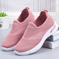 womens mesh walking shoes fashion designer sport shoes platform sneakers autumn summer slip on comfortable outdoor casual shoes