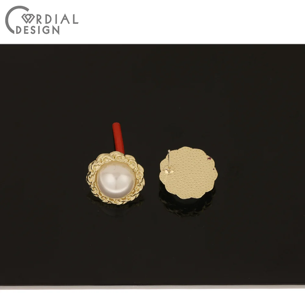 

Cordial Design 100Pcs 18*18MM Jewelry Accessories/Round Shapes/Earring Stud/Imitation Pearl/DIY/Jewelry Findings & Components