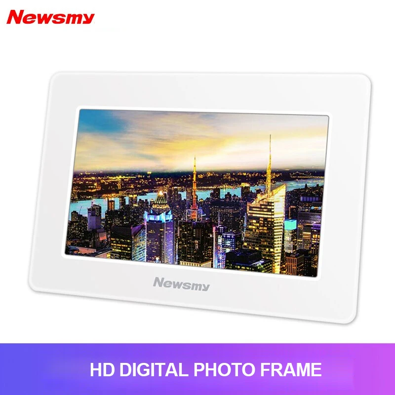 Цифровая фоторамка 7 &quotHD экран Будильник 800*480 Поддержка U диск SD карты фотографии