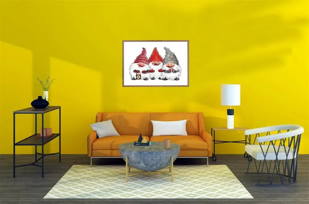 5d алмазная живопись полная вышивка круглые рождественские карлики стразы