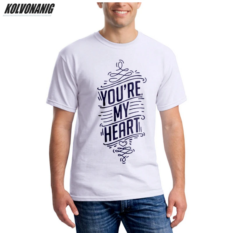 

Футболка мужская с забавным принтом «You Are My Love», хлопковая одежда унисекс, модные топы в стиле панк, для пар