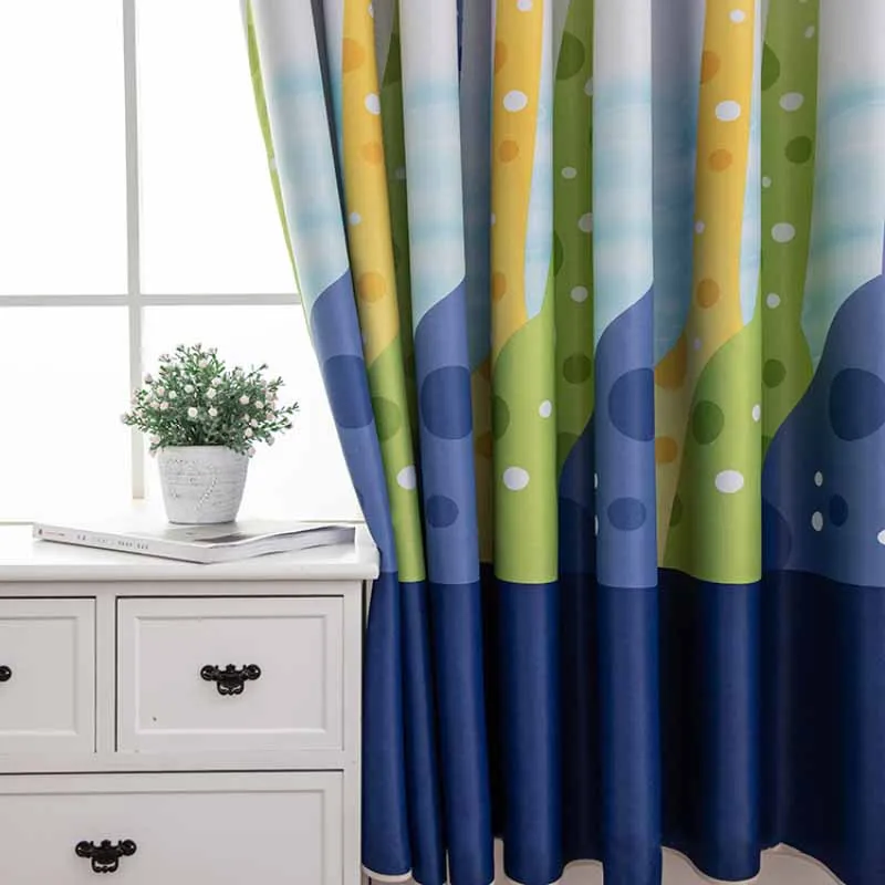 Детская Штора для мальчиков с рисунком милого голубого лебедя жирафа