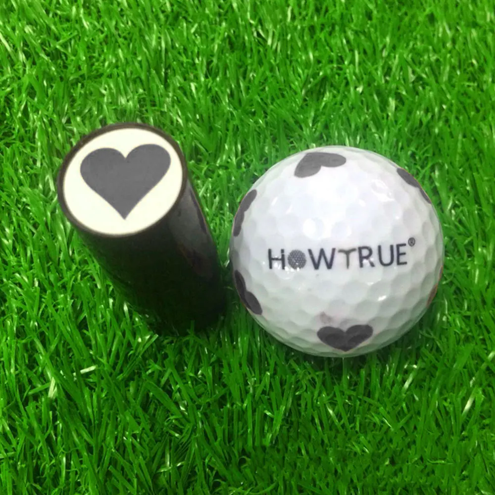 Романтическая печать для мячей гольфа случайная 3 цвета не выцветает Силиконовая