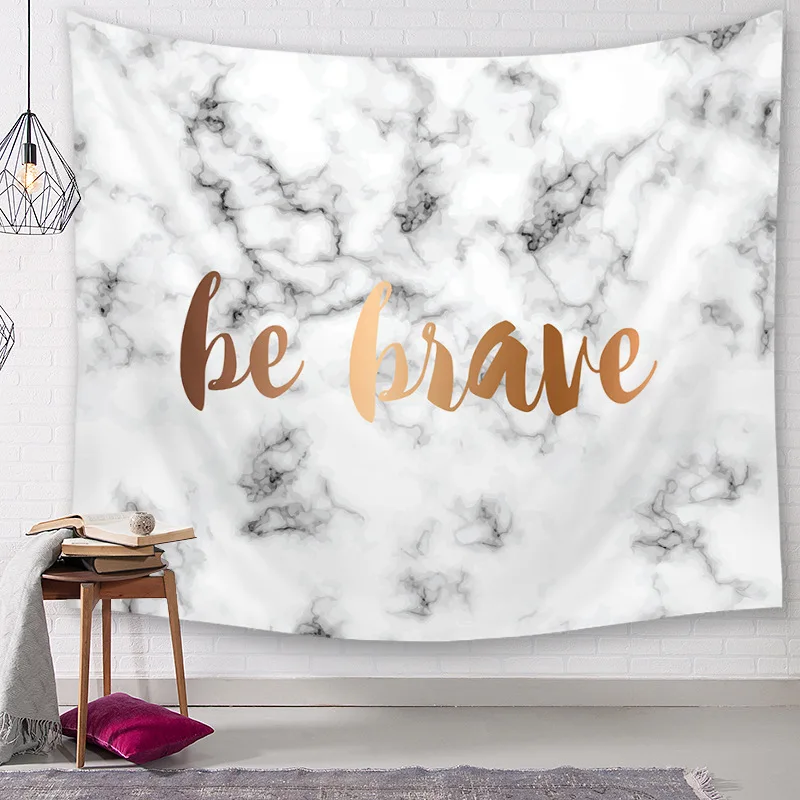 Мраморные геометрические буквы CAMMITEVER листья гобелен обои на стену фермерский