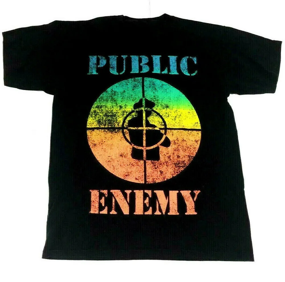 Открытая футболка с надписью Enemy Fight The power 2 SID Logo Chuck D Hip Hop рэп Размер L Футболка
