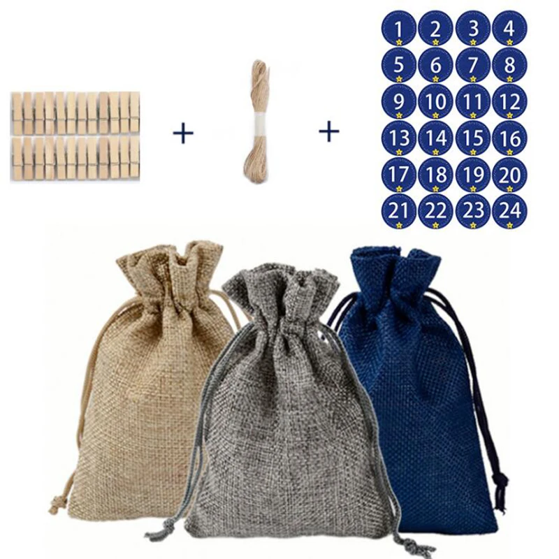 24 шт./упак. Винтаж натуральный в декорированном мешковиной горшке подарок