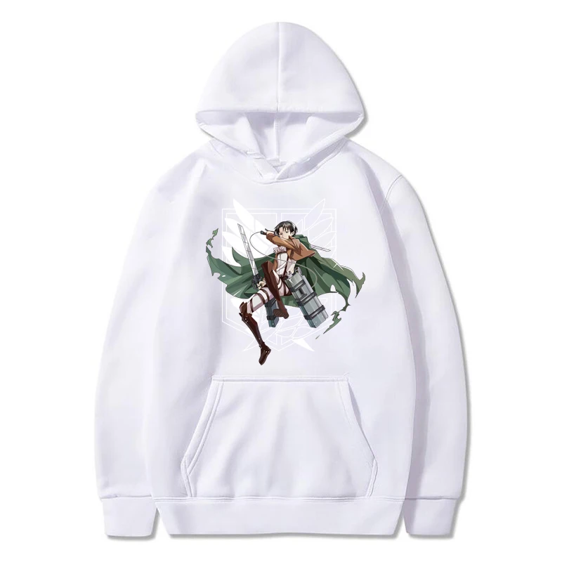 

2021 Anime Hoodie Attack on Titan Hoodied Long Sleeve Streetwear Harajuku Sweatshirt male Unisex Sport Hoody Green Tops