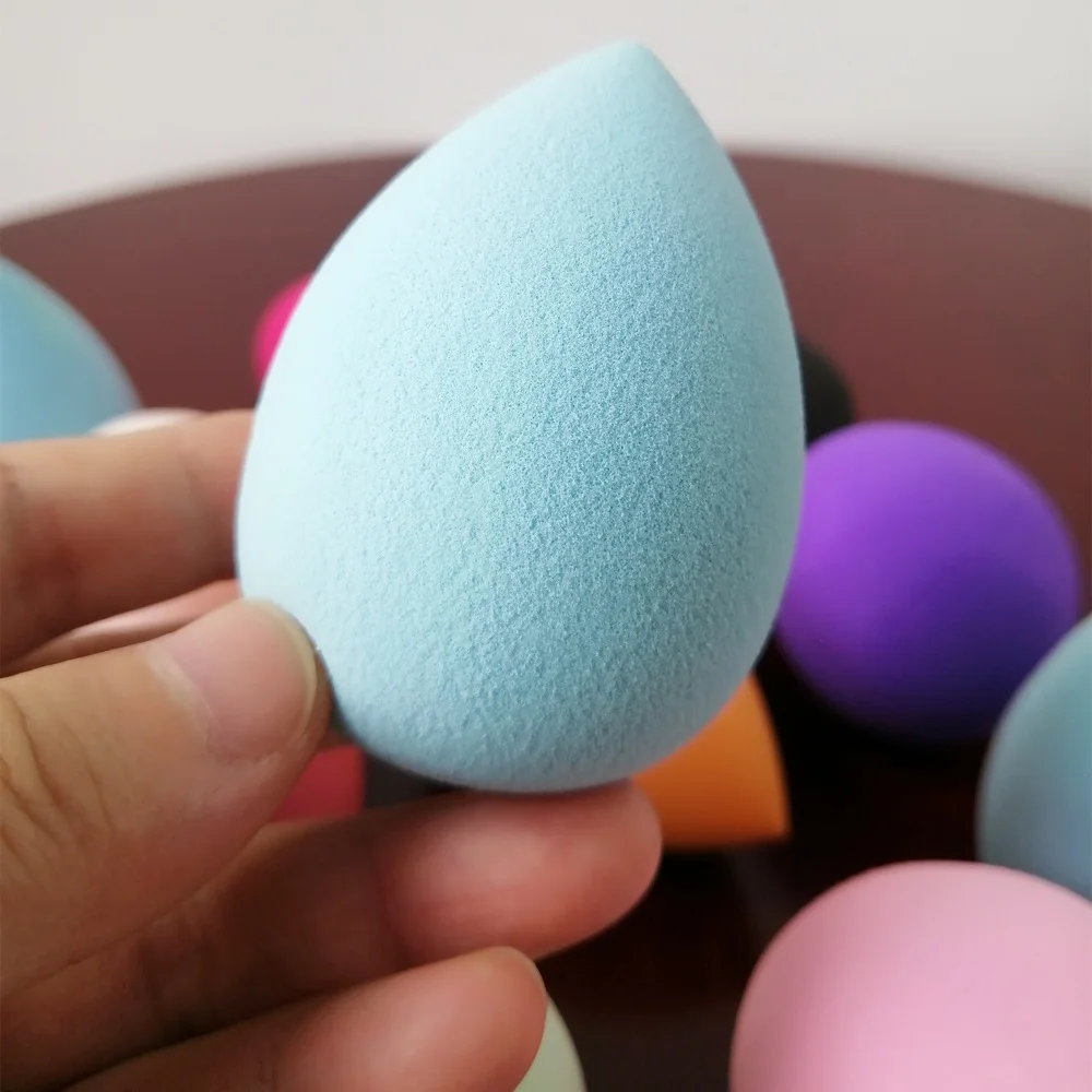 

6cmx4cm Drop-shaped Non-latex Hydrophilic Sponge Cosmetic Puff Bigger after Wet Powder Liquid Foundation Convenient Makeup Tools
