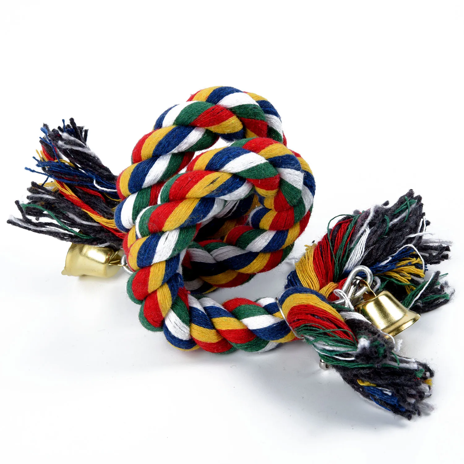 Parrot Rope Hanging Braided Budgie Chew Bird Cage Cockatiel Toy Pet Stand Training Accessories Conure Swing Supplies 50cm | Дом и сад