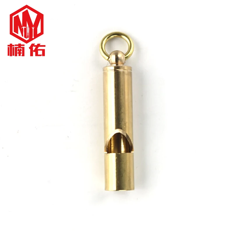 

EDC Tools Pure Brass High Decibel Survival ожерелье со свистком подвеска брелок личность