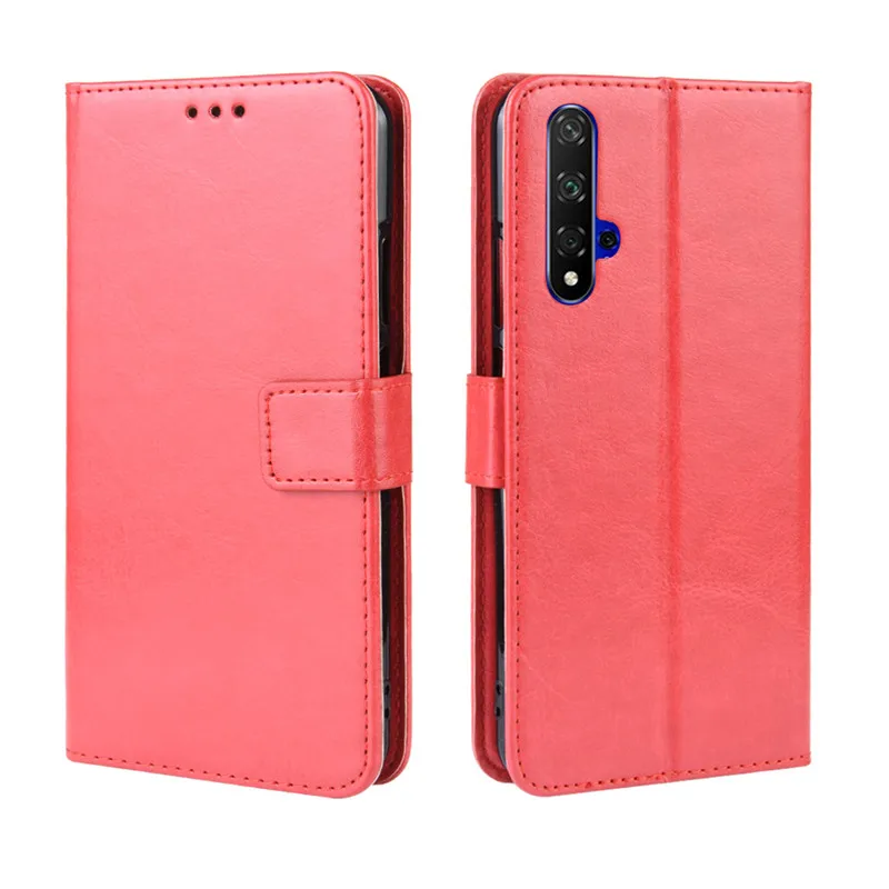 Red Huawei Nova 5 T чехол huawei Nova5T Чехол кошелек чехол для телефона из искусственной кожи для huawei Nova 5 T 5 T Nova5T чехол откидная крышка - Цвет: Red
