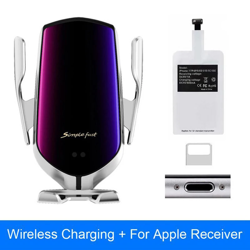 R1 автоматический зажим 10 Вт Беспроводное зарядное устройство для автомобиля