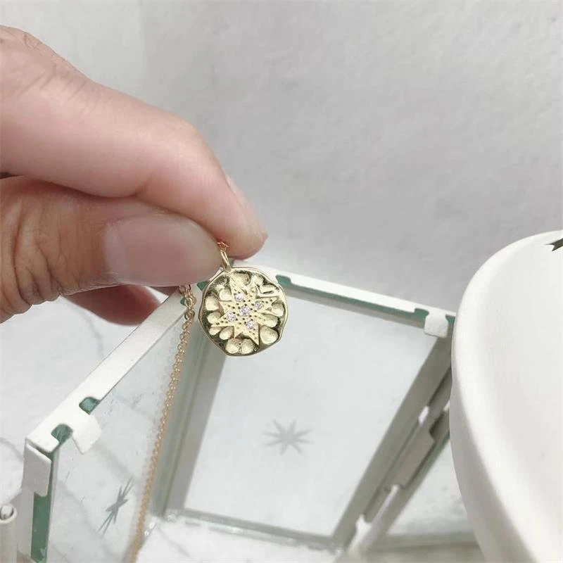 Женское асимметричное ожерелье Polaris из стерлингового серебра 925 пробы с золотым