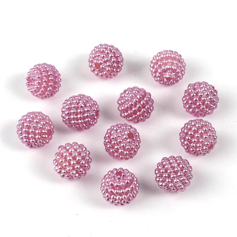 

50 Pcs/Lot Colorful Pearls Round Loose Spacer Beads for Necklace Bracelet Anklets DIY Jewelry Making Supplies
