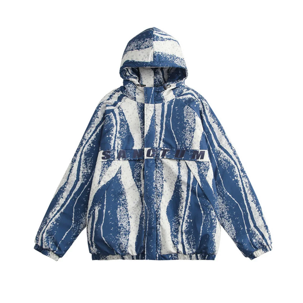 Covrlge Workwear Hooded Plus Velvet Men's Padded Jacket Winter New Trend Casual Couple Jacket Parka Coat Male Streetwear MWM129