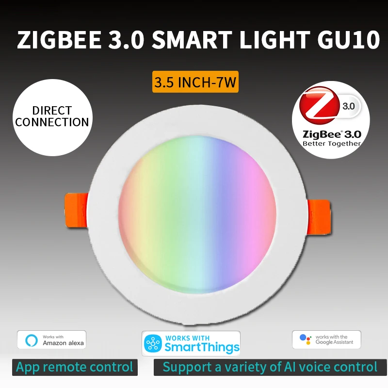 

7W/10W Tuya Zigbee Smart Downlight Dimmable RGBCW Led Ceiling Lights Indoor Lighting Spot Track Lamp Plafond Light Bulb Led Lamp