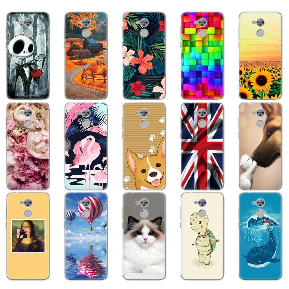 Чехол для huawei honor 6A Мягкая силиконовая задняя крышка из ТПУ чехол телефона 360