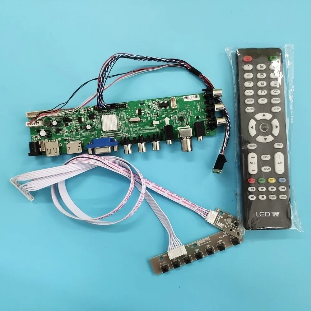 

Kit For N156HGE-L11/N156HGE-L21 VGA LED HDMI 40pin TV LVDS USB AV Signal controller board digital remote DVB-T2 WLED 1920X1080