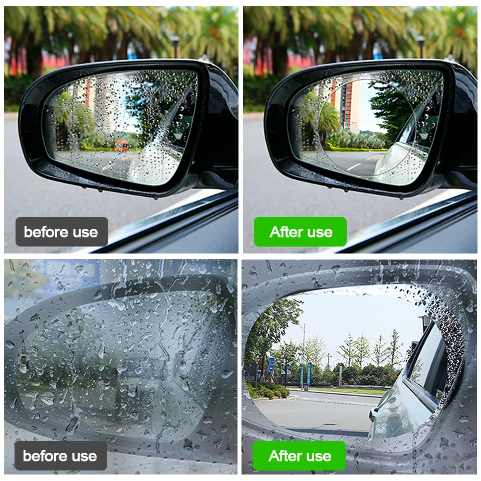 LOEN 2 шт./лот непромокаемая Автомобильная зеркальная пленка заднего вида наклейка