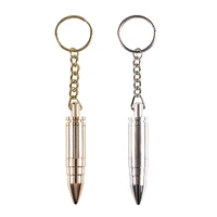 fashion 1pcs bullet shape stainless steel metal cigar punch cutter keychain silver free shipping cu813