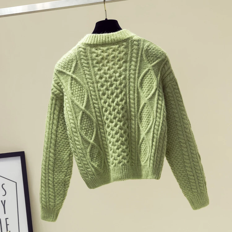 Женский вязаный свитер с V-образным вырезом однотонный минималистичный топ в